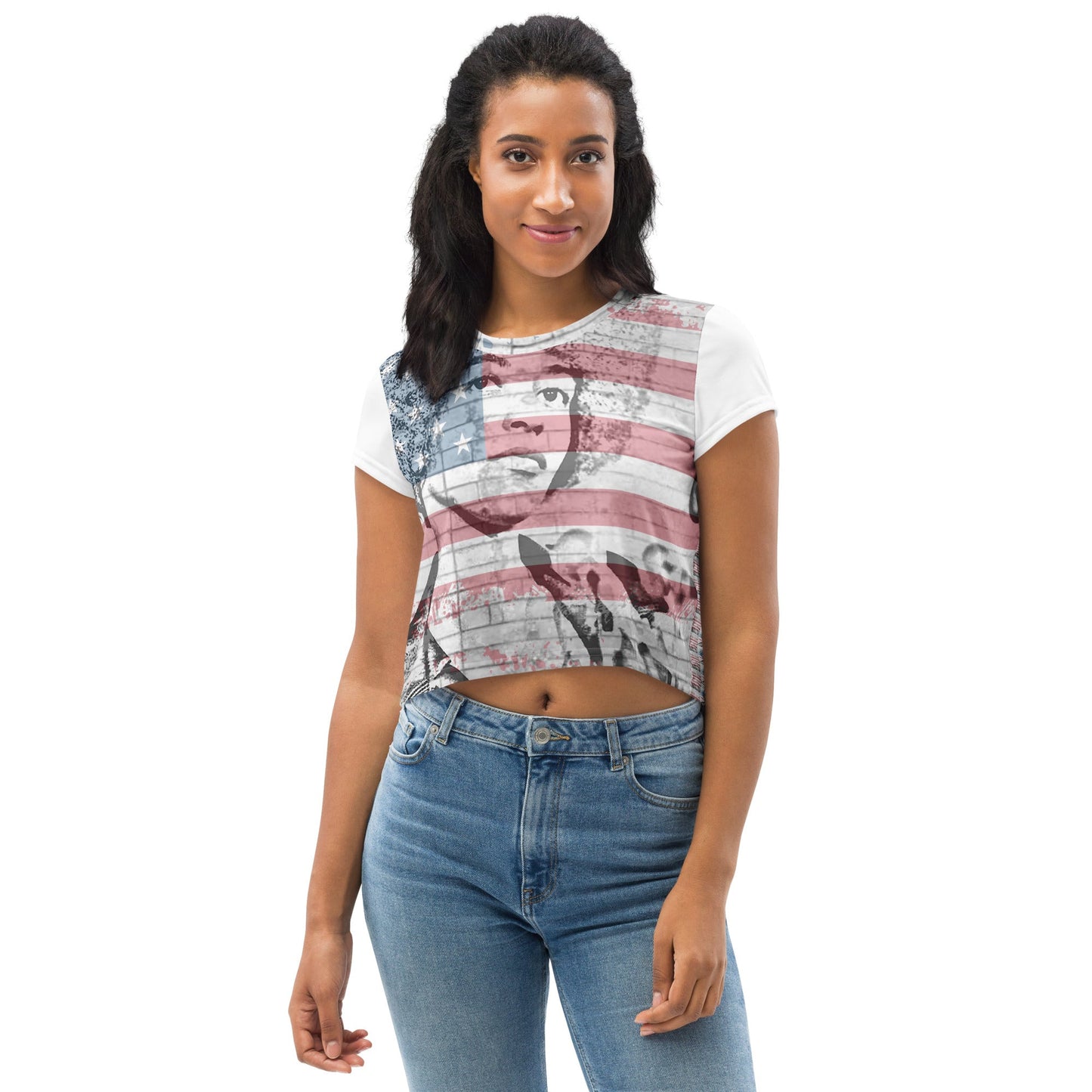Angela Davis All-Over Print Crop T-Shirt - Souled Out World
