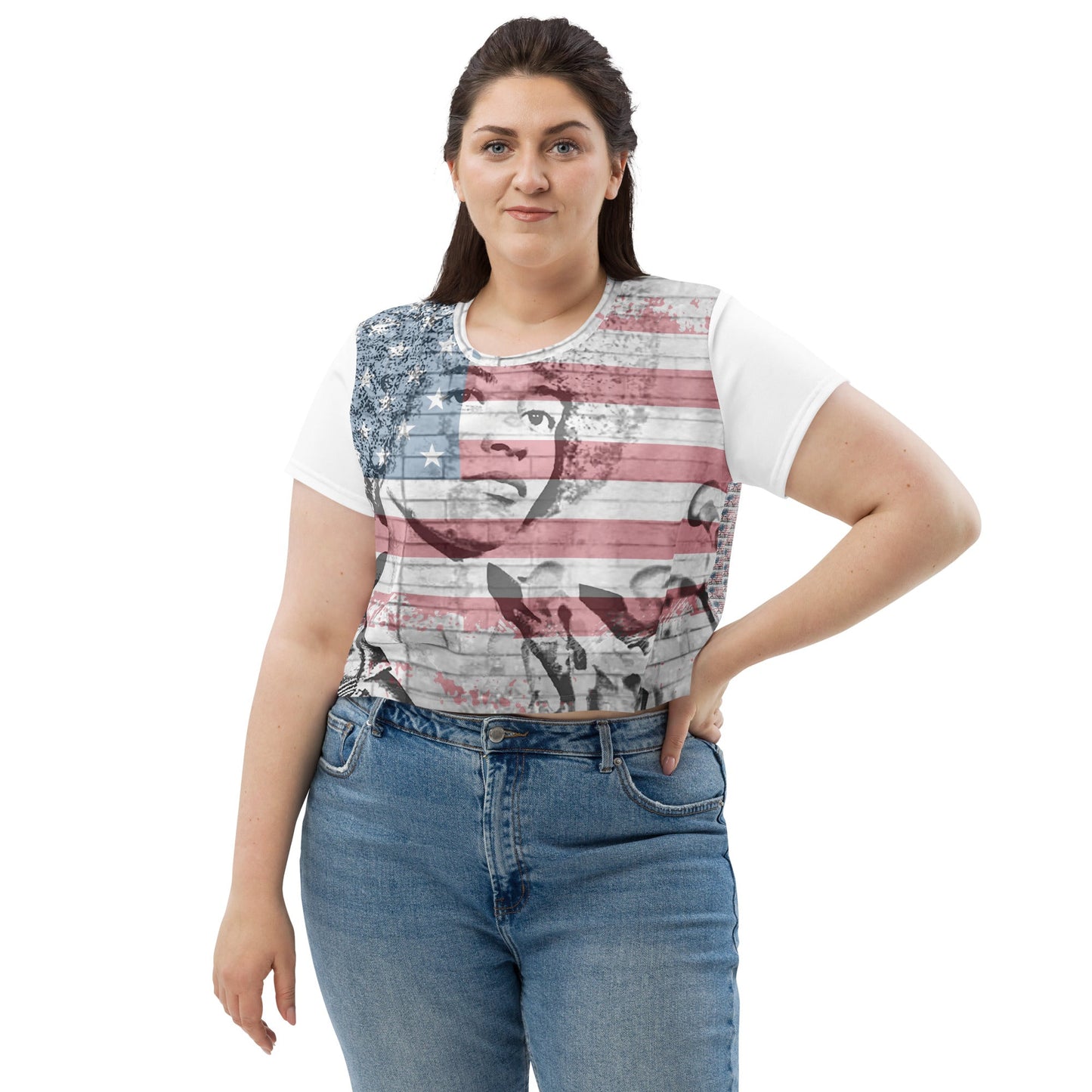 Angela Davis All-Over Print Crop T-Shirt - Souled Out World