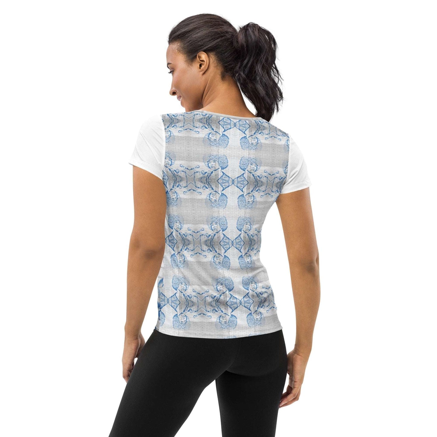Angela Davis All-Over Print Women's Athletic T-shirt - Souled Out World