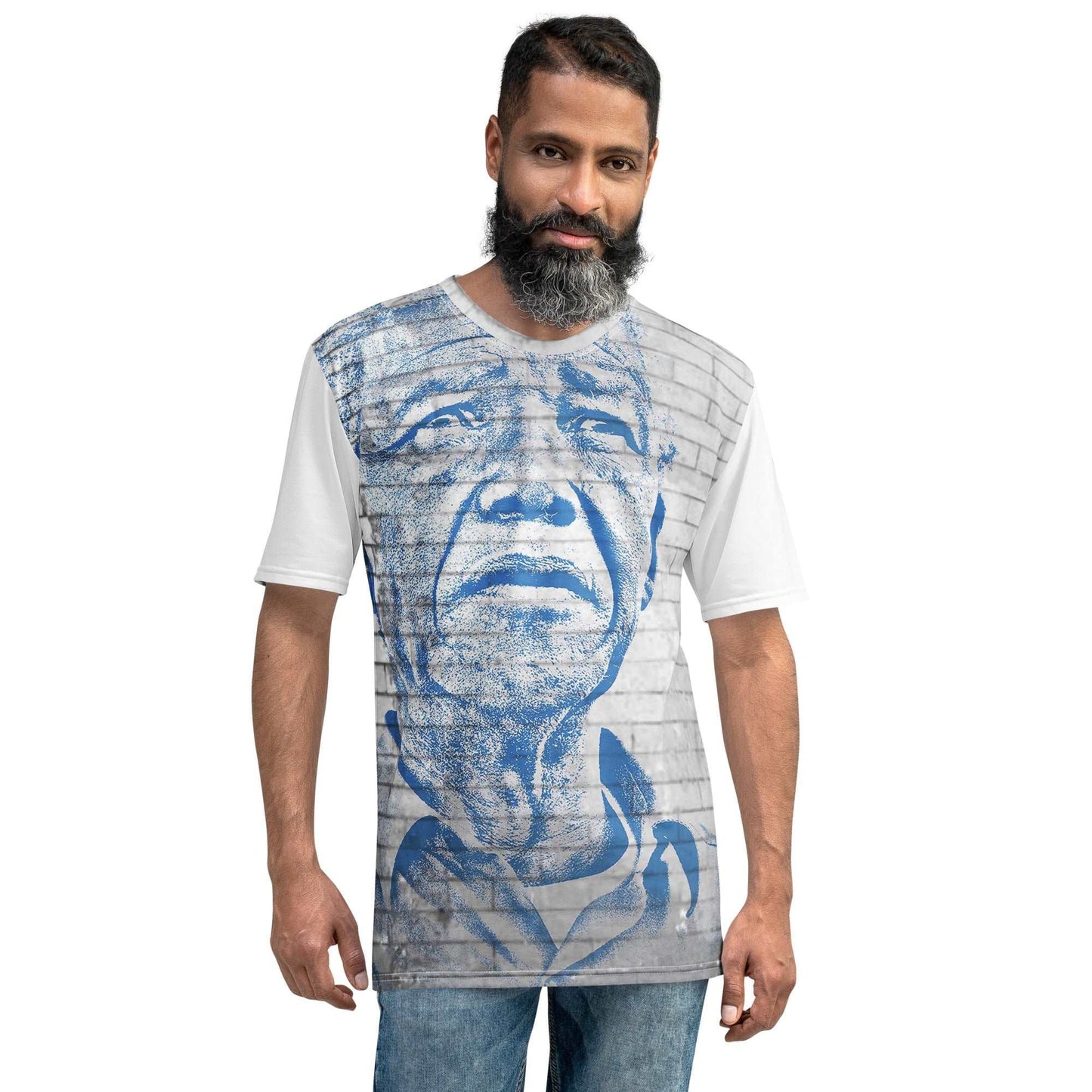 Nelson Mandela All-Over Print Men's Crew Neck T-Shirt - Souled Out World