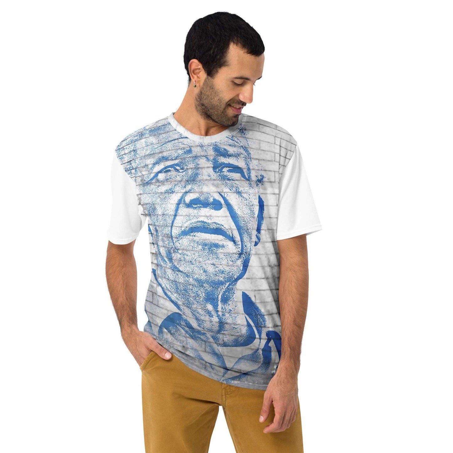 Nelson Mandela All-Over Print Men's Crew Neck T-Shirt - Souled Out World