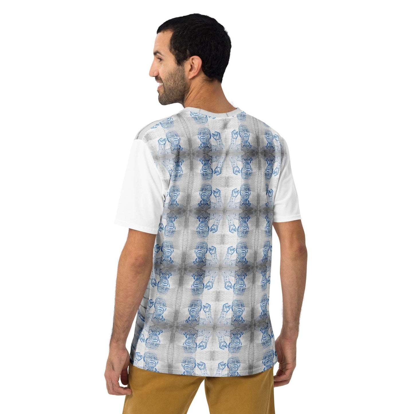 Nelson Mandela All-Over Print Men's Crew Neck T-Shirt - Souled Out World