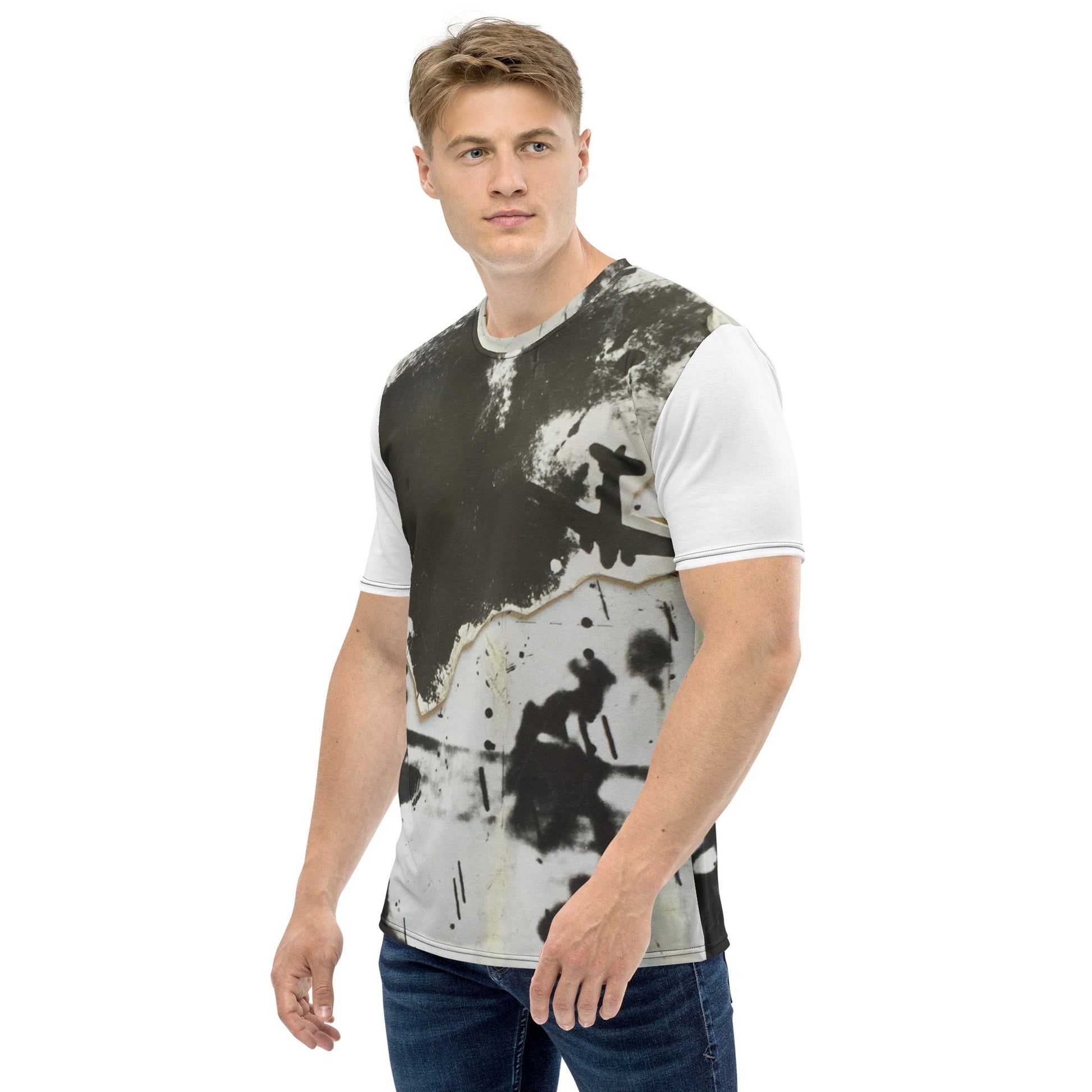 Destruction Lines - All - Over Print Men's Crew Neck T-Shirt - Souled Out World