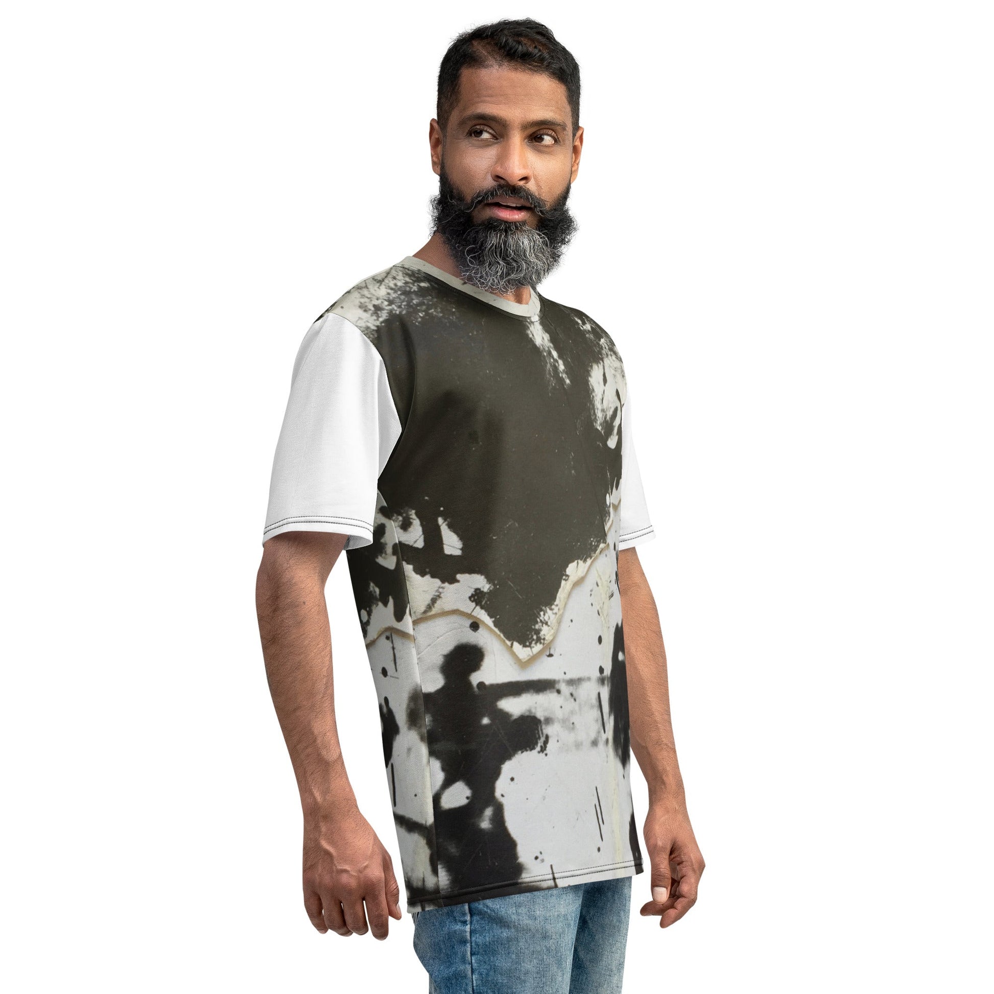 Destruction Lines - All - Over Print Men's Crew Neck T-Shirt - Souled Out World