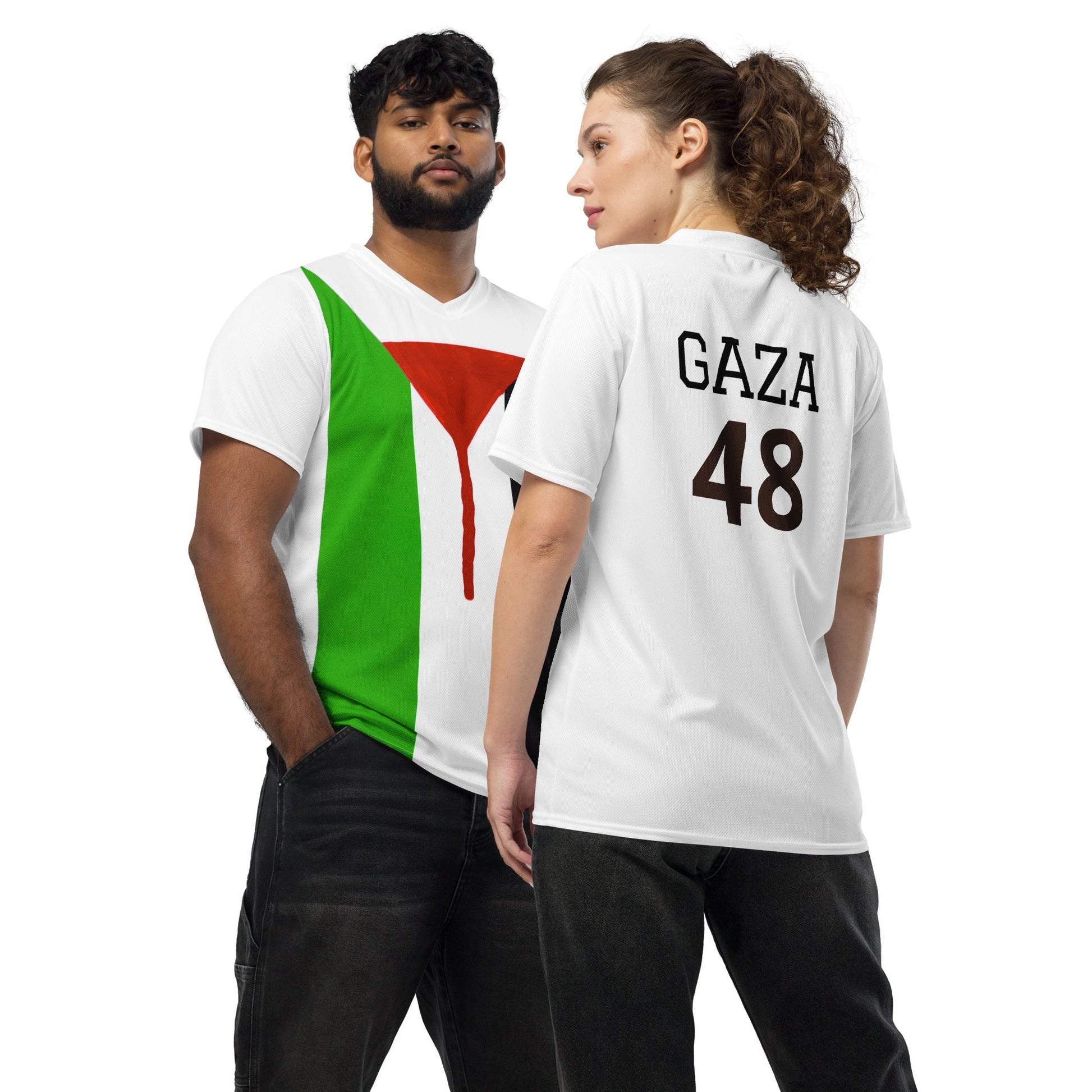 Gaza Strip - Recycled unisex sports jersey - Souled Out World