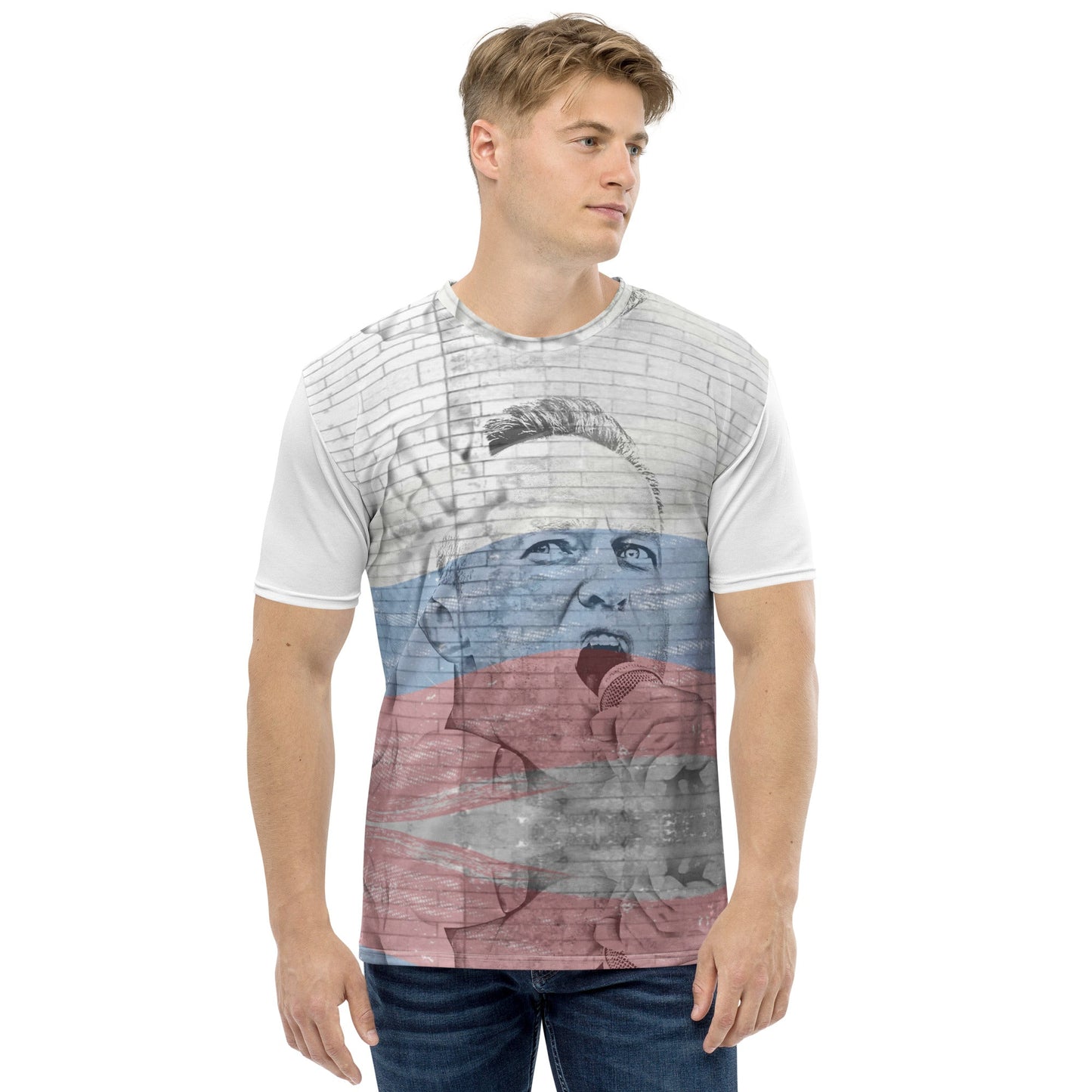 Alexei Navalny All-Over Print Men's Crew Neck T-Shirt - Souled Out World