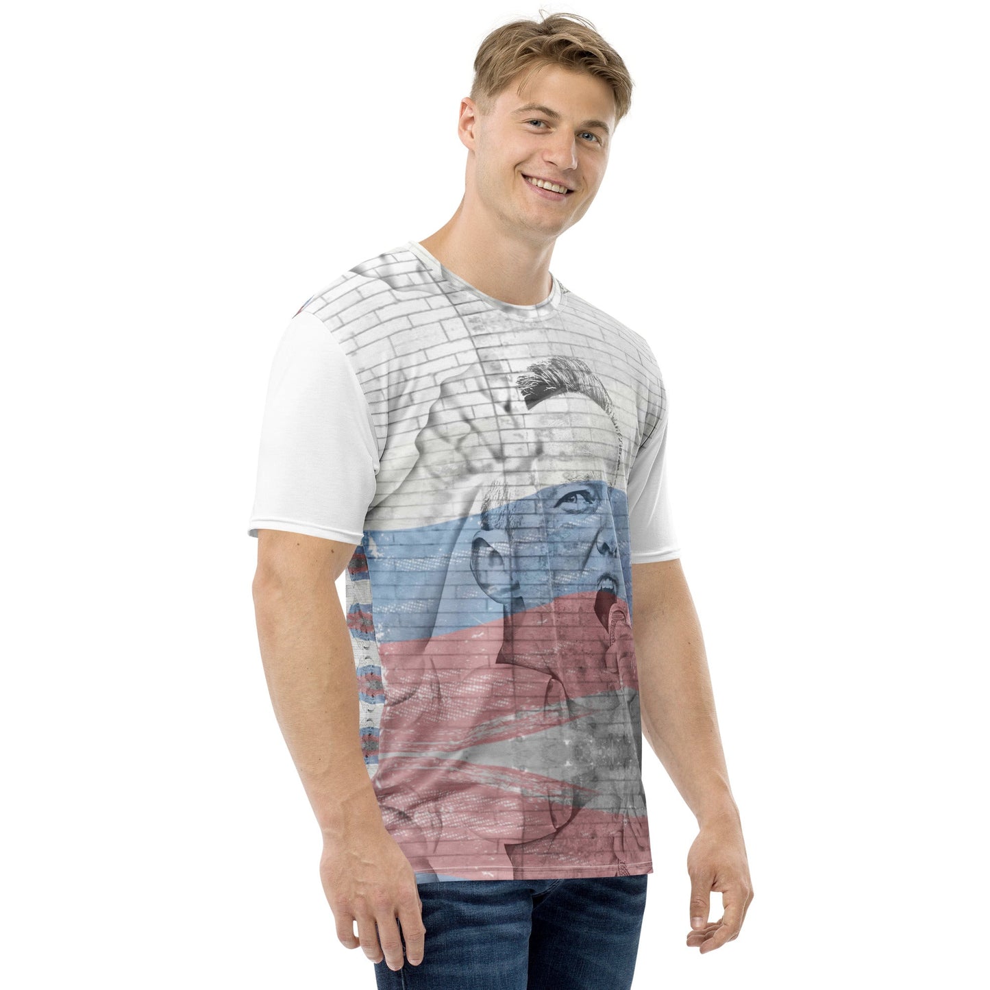 Alexei Navalny All-Over Print Men's Crew Neck T-Shirt - Souled Out World