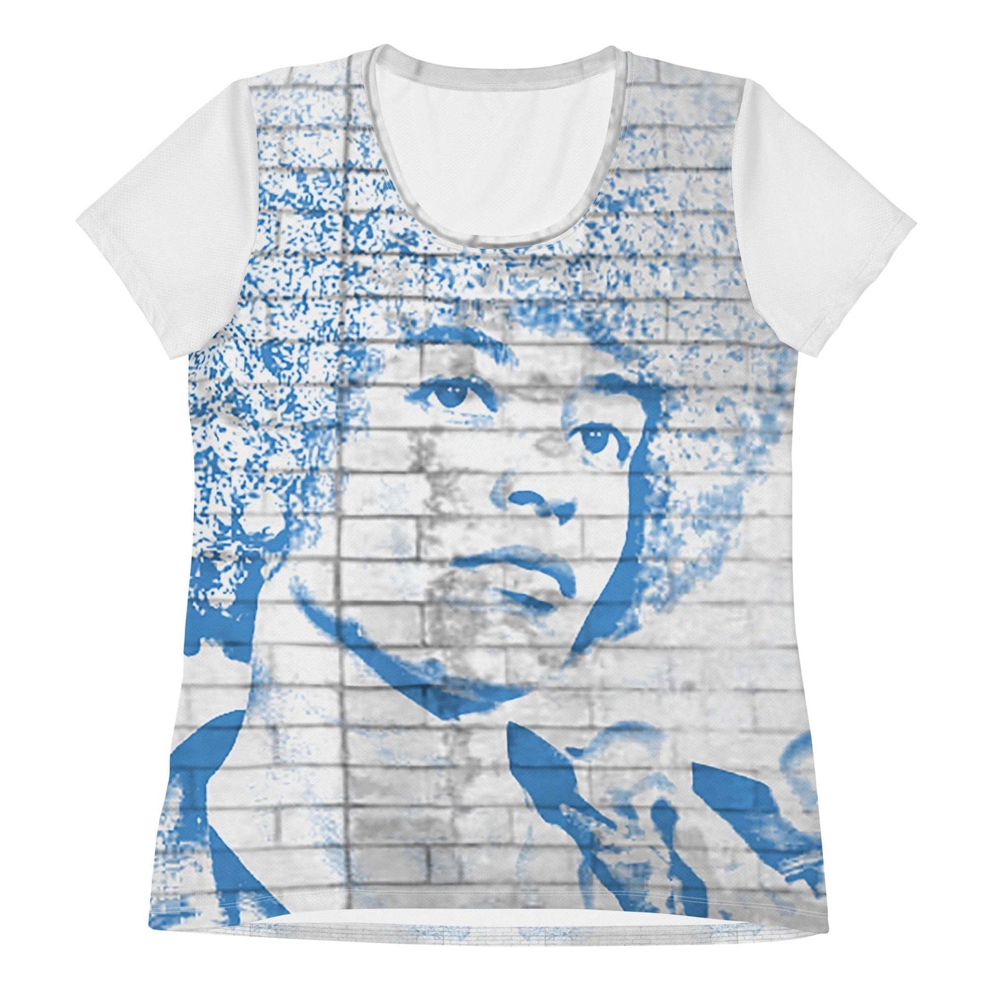 Angela Davis All-Over Print Women's Athletic T-shirt - Souled Out World