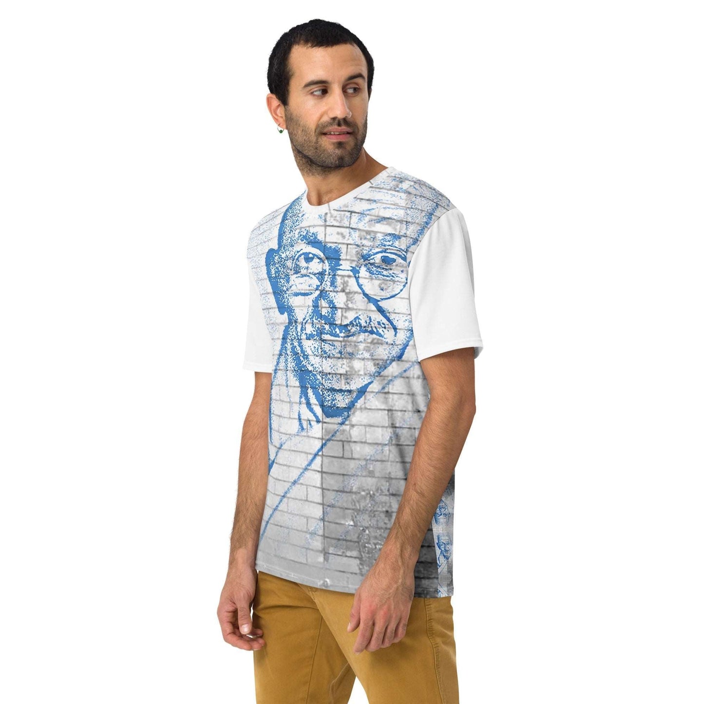 Mahatma Gandhi All-Over Print Men's Crew Neck T-Shirt - Souled Out World