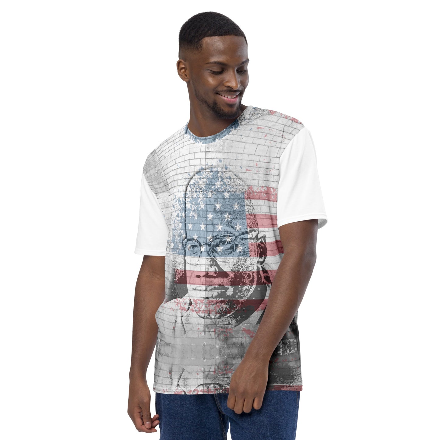 Malcolm X All-Over Print Men's Crew Neck T-Shirt - Souled Out World