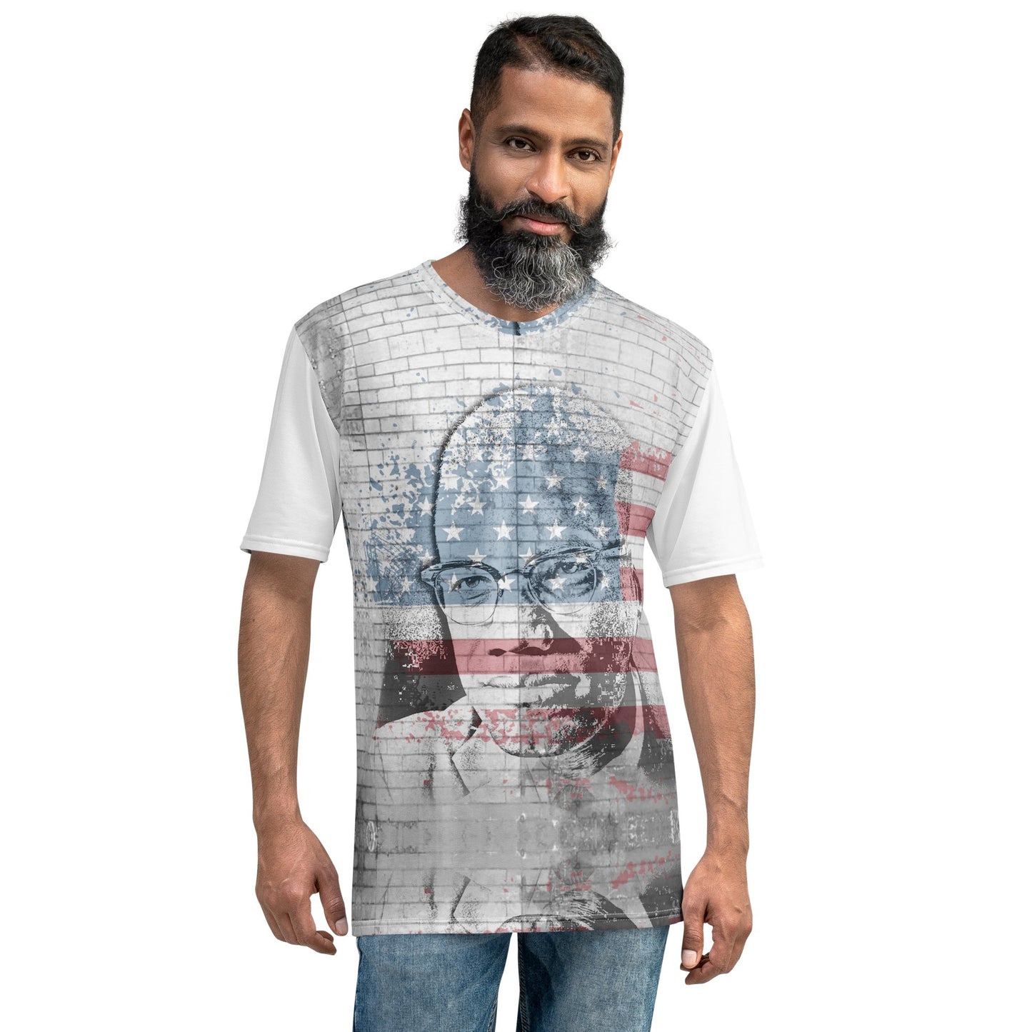 Malcolm X All-Over Print Men's Crew Neck T-Shirt - Souled Out World